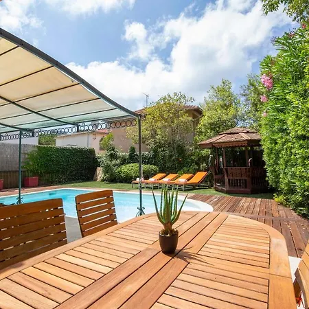 فيلة Les Lauriers Family House In The Center Of Les Pins جوان ليه باه